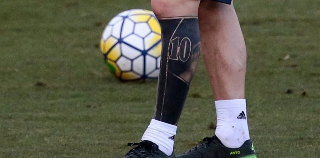 Tatuaje black out messi